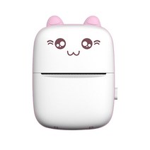 포켓 프린터 무선 열 스티커 프린터 사진을 인쇄하십시오, 분홍색