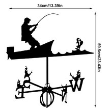 정원 풍향계 바람개비 Weathervane 레트로 철 날씨 베인 바람 방향 표시기 뒷마당 지붕 장식 잘 생긴 측정, 13 B