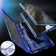 유니커블 갤럭시 S22 S21 플러스 울트라 전면 풀커버 메탈 마그네틱 투명 강화유리 범퍼 하드 휴대폰 케이스
