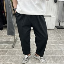 남자 크롭와이드 10부밴딩슬랙스