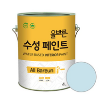 페인트인포 올바른 수성 페인트 4L, 스카이블루, 1개