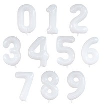 브라이덜샤워 소품 파티 세트 패키지 40 인치 큰 호일 생일 풍선 티파니 블루 헬륨 번호 0 9 해피 웨딩 장식 베이비 대형 글로브, 1, 09 white
