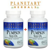 (1+1) 플래너터리허벌스 냉압착 호박씨오일 프로스테이트 Pumpkin Seed Oil 1000mg 90소프트젤 2팩