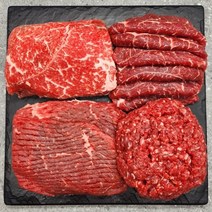 한우1등급 집반찬 모듬세트 2.4kg 불고기 아롱사태 산적 다짐육