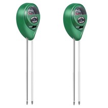 2PCS 토양 PH 측정기 공장 관리 3에서 1 토양 테스트 키트에 대한 토양 수분 / 라이트 / PH 테스터 원예 도구 키트 (녹색), 하나, 초록