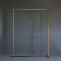 포토존 전시 홍보부스 만들기 웨딩포토부스 스몰 웨딩 실내 야외 꽃 스탠드 아치 웨딩 스테이지 배경 장식, 골드2x1.5m