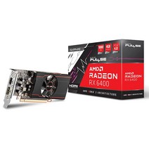 사파이어 라데온 RX 6400 PURSE D6 4GB VD8084 블랙