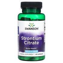 스완슨 Swanson 스트론튬 시트레이트 340mg 캡슐 60정 320179