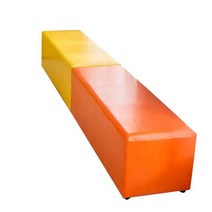 학원 어린이집 소파스툴 긴의자 벤치 소아과 보조의자, 벤치: 120x40x40cm 오렌지