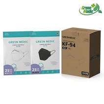 그린메딕 국산 KF94 귀안아픈 숨쉬기편한 얇은 여름 마스크 대형, 화이트, 100매