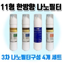 현대 위가드 HD-100S 고급 나노 정수기필터 11인치 한방향 B타입 4개 1세트 실속형, B타입 (11인치 한방향 29CM)