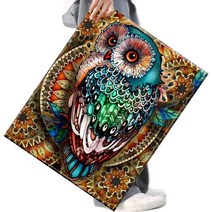 FASEN DIY 보석 십자수 캔버스형 50 x 40 cm, 1세트, FSE14.귀한부엉이02