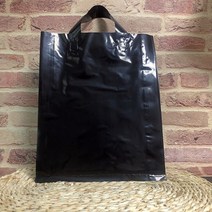 PE루프백 손잡이쇼핑백 (무지) 50장, 검정, 30 x 38 + M4