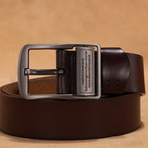 실버레인 남성용 소가죽 핀버클 벨트