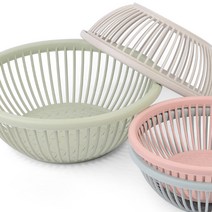 모던 플라스틱 과일 바구니 파스텔 소쿠리 감자 고구마 딸기 블루베리 수확 이쁜 원형 시장 바스켓, 사이즈