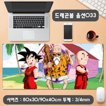YN 드래곤볼 마우스패드 장패드 모음 게이밍 사무용 캐릭터 손오공 배지터 초사이언 피콜로 부루마 인조인간18호, 1개, 옵션33 드래곤볼 마우스패드 800x300mm