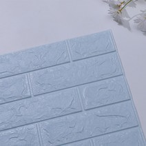 35x77cm 거품 3d 벽 스티커 벽돌 자체 접착 벽지 패널 홈 장식 거실 침실 장식 욕실 스티커, 2, 두께(4.5mm)