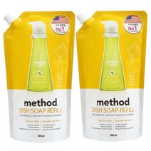 메소드 디쉬 솝 레몬민트 주방세제 리필, 800ml, 4개