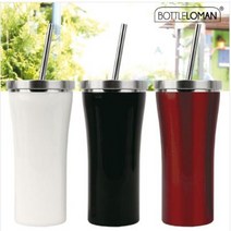 PGM1*^몰럭셔리스텐텀블러450ml 결로현상이 적은 이중구조 스트로우 휴대용 용컵 텀블러 판촉용 빨대 레스^*1췤pgm, *^^옵션*^화이트