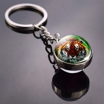 검은호랑이 키링 키홀더 임인년 2022 머리 그림 호랑이 Keyfob 반지 열쇠 선물 공, 02 2