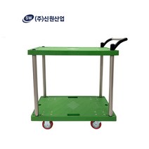 플라스틱 알루미늄 구르마 짐수레 2단대차-녹색, 특대형