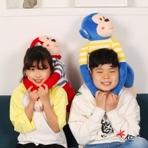 토이웍스 KC정품 허그몽 원숭이 동물 애착 인형 80cm 7725198EA, 레드