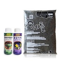 세틀 산처리 자연흑사 8kg + 원터치 박테리아 활성제 120ml + 원터치 물갈이제 120ml, 2세트