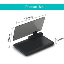 GPS HUD HD 반사 스마트 폰 GPS 네비게이션 자동차 헤드 최대 디스플레이 홀더 윈드 스크린 프로젝터 6 인, 한개옵션0