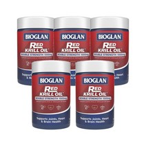 Bioglan 바이오글란 레드 크릴오일 Red Krill Oil 1000mg 60정, 5개