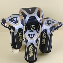 honma 혼마 골프 클럽 세트 1호 목제 클럽 세트 볼 헤드 우드 퍼터 커버 캡 세트, 플래티넘 3 페어웨이 우드 FW우드