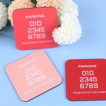 [차랑] 심플넘버 사각 아크릴 컬러 주차번호판 주차안내판, 06_정사각B - 라벤더
