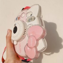 [Hellokitty 보호] 폴라로이드 카메라 투명 크리스탈 쉘 하드 쉘 보호 커버 카메라 가방, Kt/크리스탈 쉘