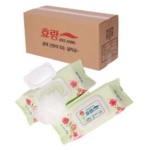 케어메이트 (특대형) 효랑 물티슈 60매 캡형 두툼한 엠보타입, 10팩