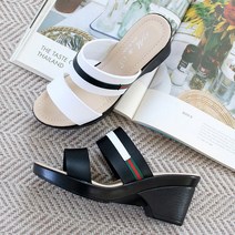 분홍슈즈 이선띠 웨지 슬리퍼 여름 뮬슬리퍼 가보시 B_9211