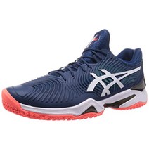 아식스 코트 FF2 OC 남성 테니스화 옴니 클레이코트 마코 블루 화이트 노박 조코비치