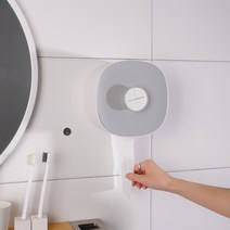 모던 방수휴지걸이 두루마리 화장실 욕실 무타공 화장지 휴지걸이, 화이트, 1개