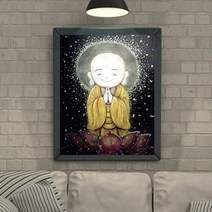 거실 서재 불교 종교 부처님 그림 보석십자수 재료 만들기 세트 diy, 50x100cm 전체 원형 큐빅