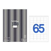 오너클랜 바코드용 라벨 LQ-3100 20매 65칸 폼텍, ■민일■, 1개