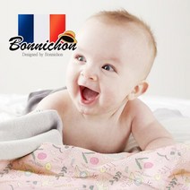 프랑스 보니숑 무형광 아기담요 타이블랭킷 끈이있는 라지사이즈 신생아 출산 준비물 아기 용품 낮잠이불 유모차 카시트, 타이블랭킷(라지)-아로니아핑크(무형광)