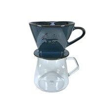 메리타 드리퍼 컬러 터키석 블루 도자기제 & KINTO 킨토 SCS-S02 커피 서버 600ml