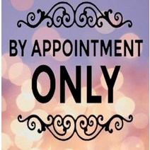 NASTUDIO - By Appointment Only Sign 약 (15.2cm X 15.2cm 블랙) 비닐 데칼 비즈니스 사인 문 창문 사무실144210
