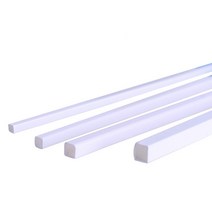 사각 파이프 각 아연 흰색 사각형 튜브 3-10mm 플라스틱 ABS 중공 사각형 파이프 5 개 25cm 길이 DIY 빌딩, 01 5PCS, 05 8x6.5x250mm