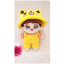 무속성 속성 솜 인형 KPOP IDOL 아이돌 케이팝 인형옷 액세서리 20cm 엑소 백현 봉제 인형 앰프 인형의 옷 복장 봉제 인형 인간 인형 장난감 팬 선물, 협력사, 쇼로 노란 세트