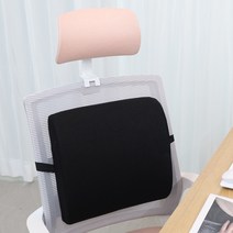 노리스 메모리폼 의자 등받이 쿠션, 블랙