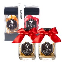 담금주 키트 200ml 2개 포장세트 야관문/과일/꽃 외, 딸기베리+레몬자몽