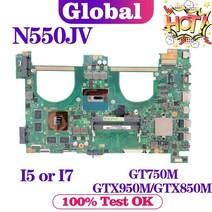 KEFU N550J ASUS N550JV N550JK N550JX G550J G550JK G550JX 노트북 마더 보드 i5 i7 4th GT750M GTX850M GTX950M, I5-4th Gen GTX950M
