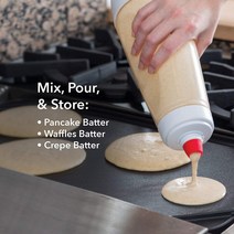 Whiskware 핸드 쉐이크 밀가루 반죽 믹서 와플 팬케이크 크래페 통, 화이트