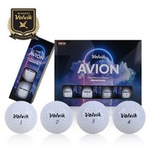 Volvik 볼빅 아비온 2피스 화이트 골프공 1더즌 (12구), 단품