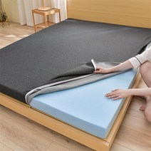 회색 3cm 스펀지 젤 메모리 매트리스 니트 원단 소프트 스폰지 매트, F. 회색 150x190x3cm_단품