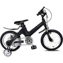 Nice C 상태 좋은 보조 바퀴 자전거 아동용 남아 여아 BMX 산악용 듀얼 디스크 브레, Cool Black, 18 inch with Kickstand